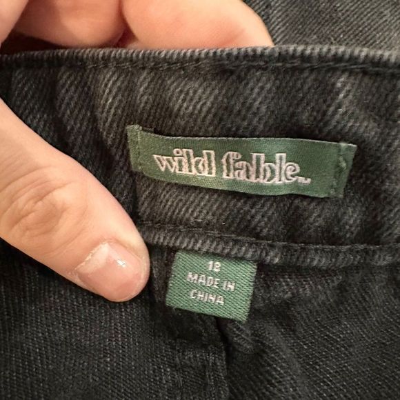 wild fable Women's Short Jean Black Size 12 - Picture 3 of 3